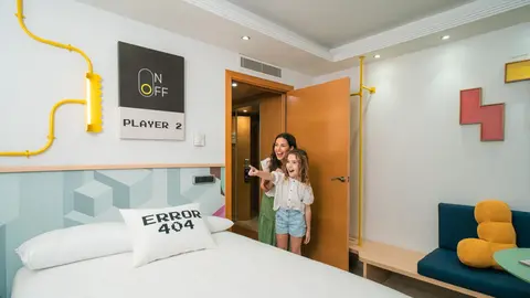 Imagen de una de las habitaciones 'piloto' del hotel Magic Games.
