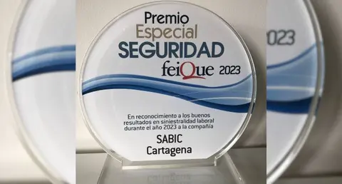 Premio Especial de Seguridad 2023 de la Federaci&oacute;n Empresarial de la Industria Qu&iacute;mica Espa&ntilde;ola (Feique) para Sabic.
