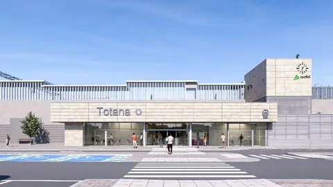 Imagen 'render' de la nueva estaci&oacute;n de tren de Totana.