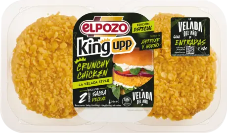 Foto de la Burger 'edici&oacute;n especial' de ElPozo King Upp para La Velada del A&ntilde;o.