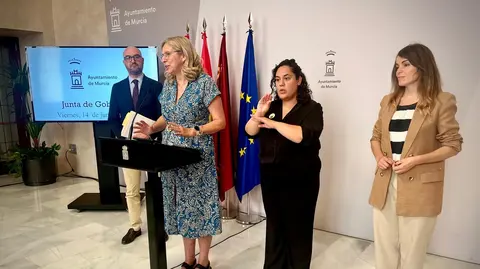 Rueda de prensa posterior a la Junta de Gobierno del consistorio murciano.
