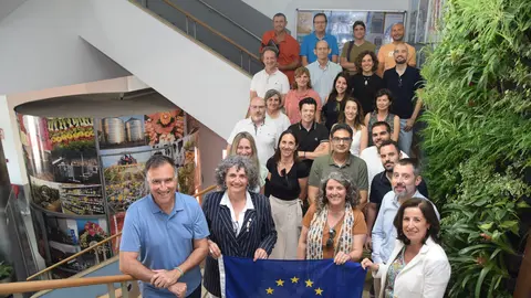 nvestigadores y personal de la Oficina de Proyectos Europeos en la Escuela de Agr&oacute;nomos de la UPCT.