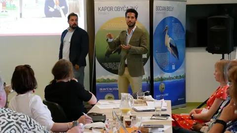 El director general de Competitividad y Calidad Tur&iacute;sticas, Patricio S&aacute;nchez, durante su exposici&oacute;n en el encuentro celebrado en Hungr&iacute;a y Eslovaquia.