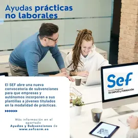 Abierta la nueva convocatoria de ayudas para que las empresas incorporen a j&oacute;venes bajo la modalidad de pr&aacute;cticas no laborales.