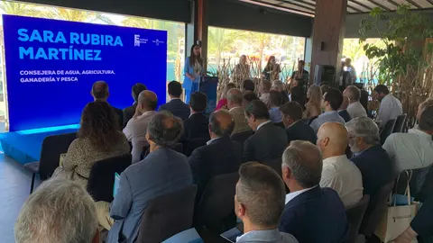 Imagen de archivo de la consejera Sara Rubira durante la presentaci&oacute;n de la Estrategia Mar&iacute;tima de la Regi&oacute;n de Murcia. (CARM)