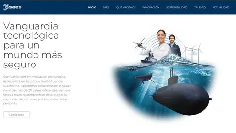 Imagen de la nueva web de SAES.