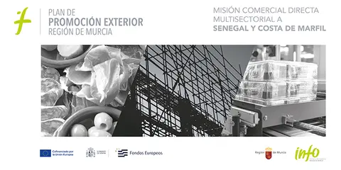 Cartel de la misi&oacute;n comercial a Senegal y Costa de Marfil.