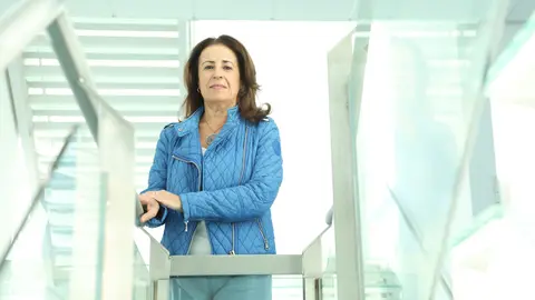 Catalina Egea, en el edificio I+D+i que alberga el IBV. (UPCT)