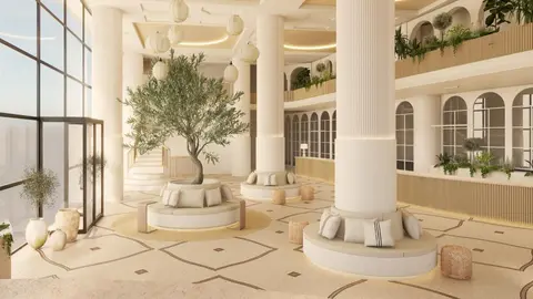 Imagen render de la recepci&oacute;n del alojamiento. (Magic Costa Blanca)