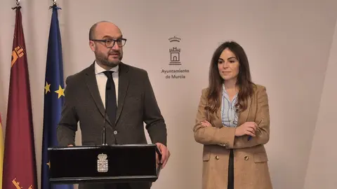 El concejal de Movilidad del consistorio murciano,&nbsp;Jos&eacute; Francisco Mu&ntilde;oz, en la rueda de prensa posterior a la Junta de Gobierno. (Ayuntamiento de Murcia)