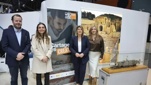 Imagen durante la reuni&oacute;n en Fitur. (Ayuntamiento de Cartagena)