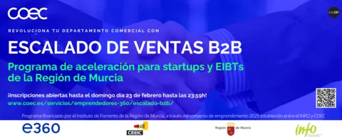 Cartel del programa &lsquo;Escalado B2B&rsquo; de COEC. (COEC)