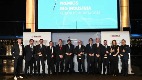 Galardonados en la segunda edici&oacute;n de los Premios ESG-Industria del COIIRM. (CARM)