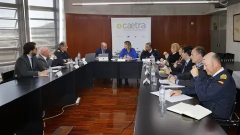 Reuni&oacute;n mantenida en el CEEIC para analizar los distintos puntos de la nueva l&iacute;nea del Caetra vinculada al Arsenal. (CARM)