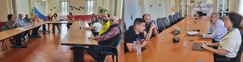 Imagen de las dos reuniones. (Sabic)