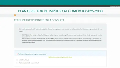 magen del apartado de consultas de la p&aacute;gina web del Plan Director de Impulso al Comercio 2025-2030. (CARM)