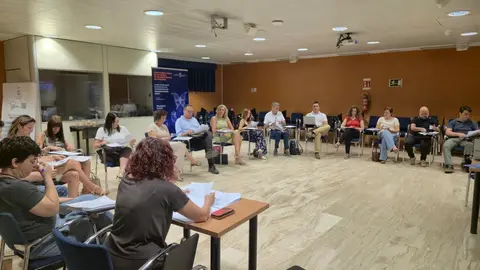Imagen del jurado durante la primera sesi&oacute;n de presentaciones del XXXIII Concurso de Proyectos Empresariales de Murcia. (Ayuntamiento de Murcia)