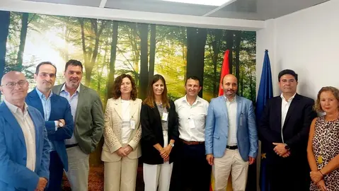 El director general del Info, Joaqu&iacute;n G&oacute;mez, tras la reuni&oacute;n con los miembros del CDTI. (CARM)