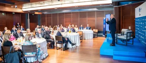 Un momento de la intervenci&oacute;n de Jos&eacute; Valiente, director del Centro de Ciberseguridad Industrial (CCI), en los Desayunos MD. (Ra&uacute;l Alc&aacute;ntara)