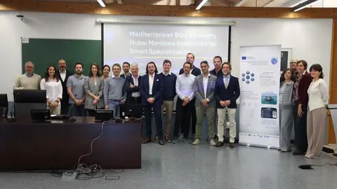 Imagen de de los participantes en el proyecto reunidos en el campus CIM de la UPCT. (UPCT)
