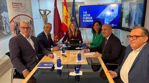 Reuni&oacute;n previa a la elaboraci&oacute;n del Plan director de Impulso al Comercio de la Regi&oacute;n el mes de febrero. (CARM)