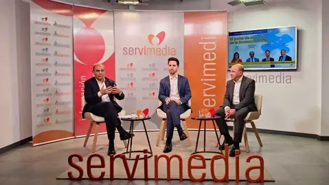 Intervenci&oacute;n del presidente de CEPES, Juan Antonio Pedre&ntilde;o, en el encuentro 'El poder de cohesi&oacute;n de la Econom&iacute;a Social', organizado por Servimedia. (CEPES)