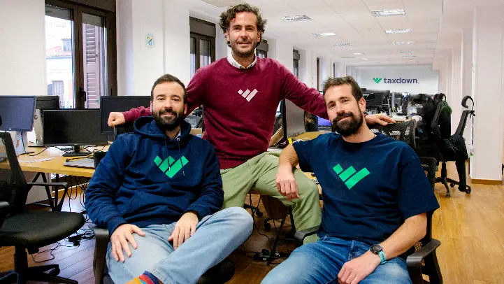 Joaqu&iacute;n Fern&aacute;ndez, &Aacute;lvaro Falcones y Enrique Garc&iacute;a, Fundadores TaxDown