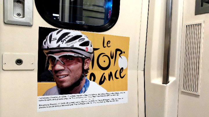Los murcianos Alejandro Valverde y Luis León Sánchez, entre los ciclistas homenajeados en la exposición fotográfica de Renfe “Etapa reina, objetivo París”