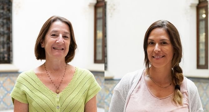 Pilar Coy y Rut Valdor, las investigadores de la UMU que lideran los dos proyectos seleccionados. 