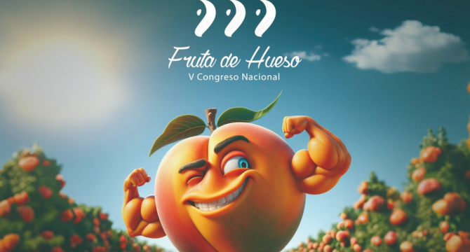 Cartel del Congreso Nacional de Fruta de Hueso. 