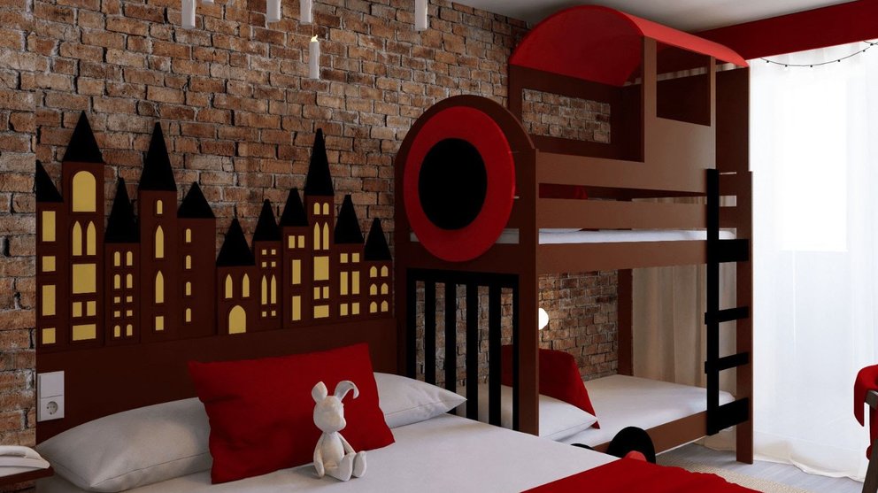 Imagen 'render' ilustrativa de una de las habitaciones más valoradas del resort (habitación Magic Kingdom en el Hotel Magic Fantasy).