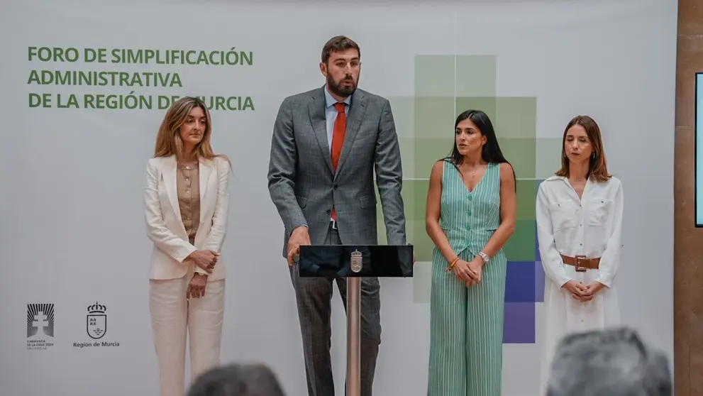 El vicepresidente y consejero de Interior, Jos&eacute; &Aacute;ngel Antelo, en la inauguraci&oacute;n del Foro de Simplificaci&oacute;n Administrativa de la Regi&oacute;n de Murcia.