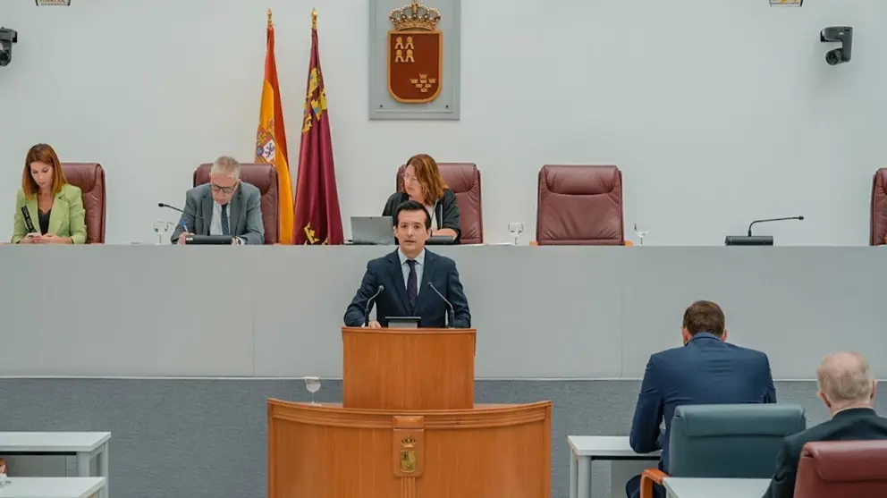 El consejero de Fomento e Infraestructuras, Jos&eacute; Manuel Pancorbo, durante su comparecencia en la Asamblea regional con motivo del proyecto de El Gorguel.