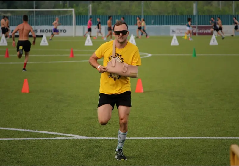 Moisės Manzanares en uno de sus entrenamientos.
