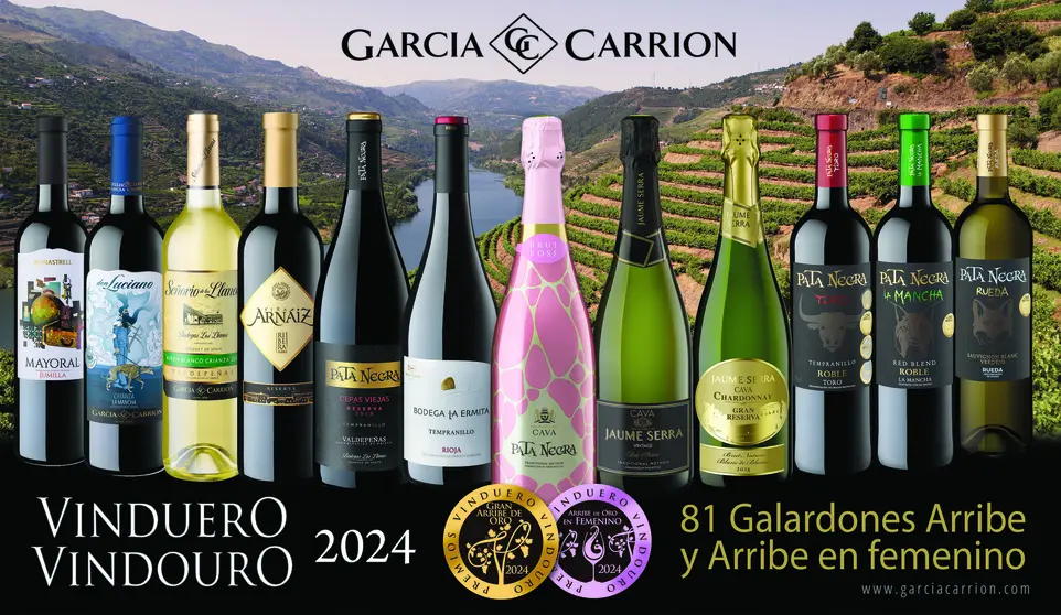 Vinos de Garc&iacute;a Carri&oacute;n galardonados en los Premios VinDuero-VinDouro 2024.