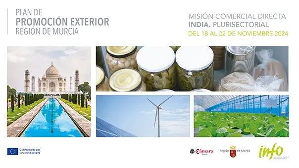Cartel de la misi&oacute;n comercial a la India que se va a desarrollar entre el 18 y el 24 de noviembre.