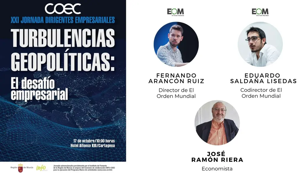 Cartel de la Jornada de COEC con los ponentes que asistir&aacute;n.