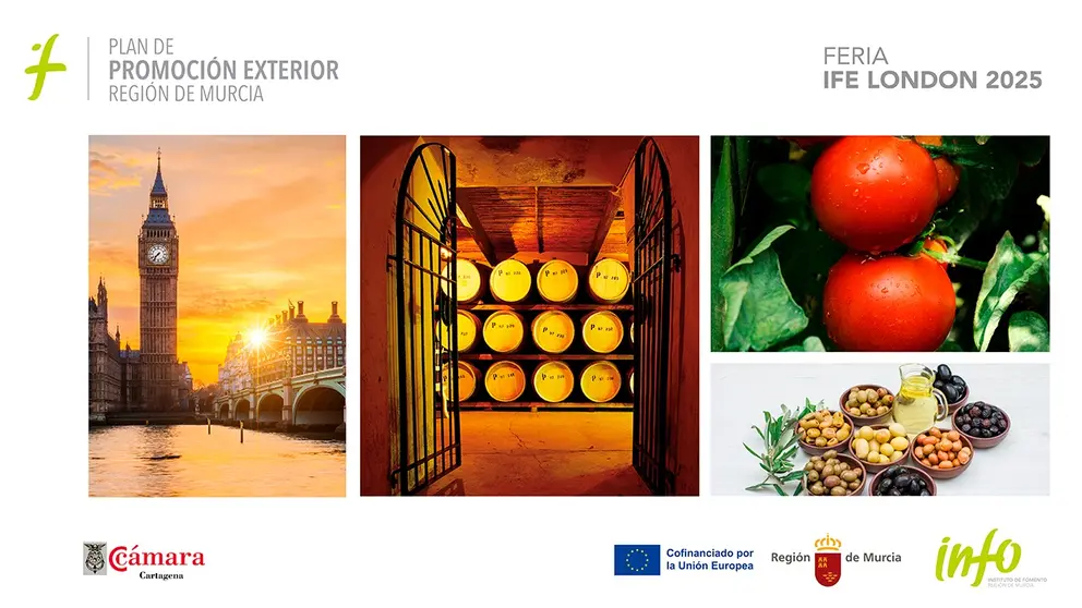 Cartel de la Regi&oacute;n de Murcia para la feria IFE London 2025. (CARM)