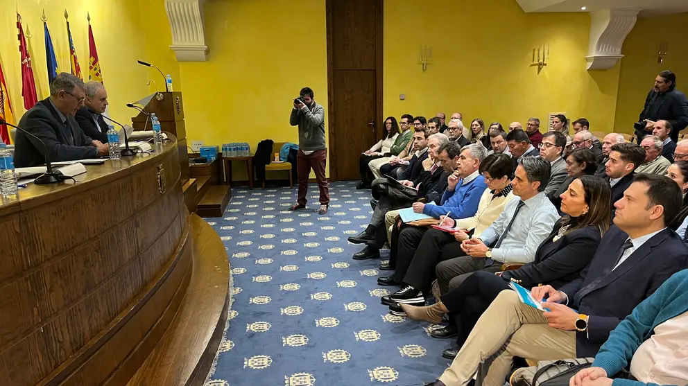 La consejera de Agua, Sara Rubira, en el Consejo del Agua de la Demarcaci&oacute;n del Segura, convocado por la Confederaci&oacute;n Hidrogr&aacute;fica del Segura (CHS). (CARM)