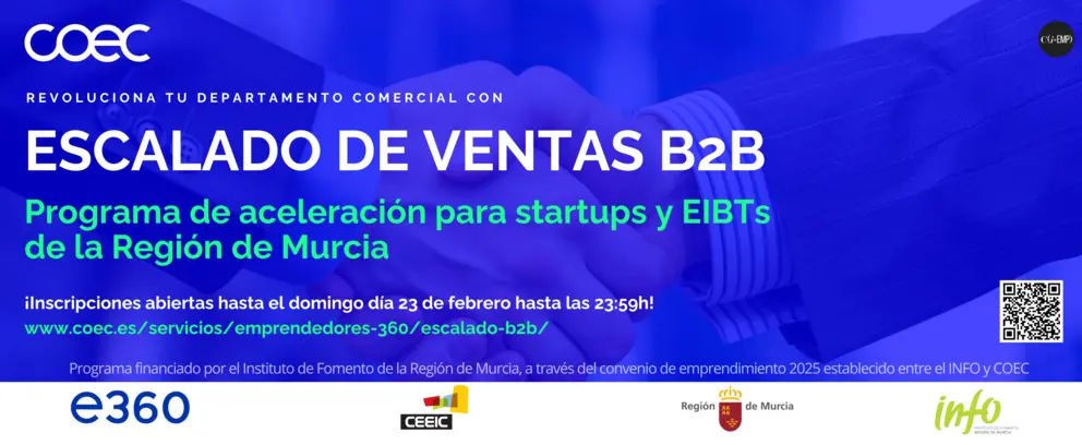 Cartel del programa &lsquo;Escalado B2B&rsquo; de COEC. (COEC)