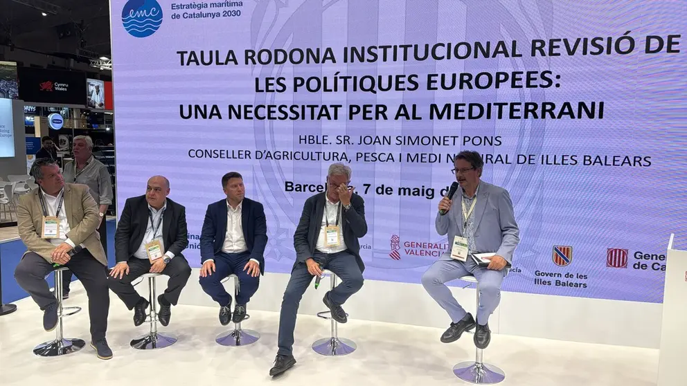 El director general de Producci&oacute;n Agr&iacute;cola, Ganadera y Pesquera, Juan Pedro Vera, (en el centro), durante el encuentro de directores generales de pesca del Mediterr&aacute;neo. (CARM)