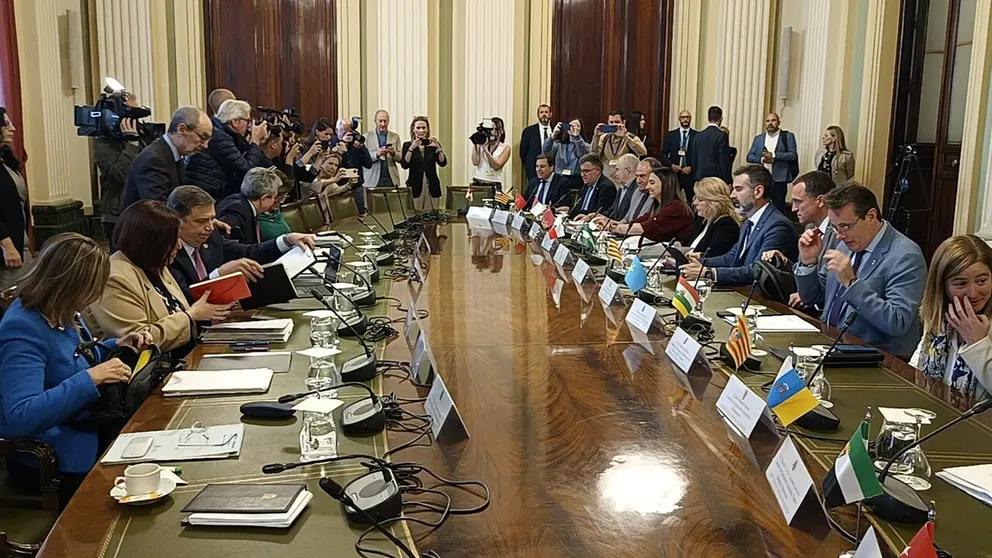 La consejera Sara Rubira en la reuni&oacute;n de la conferencia sectorial celebrada este lunes por la tarde en el ministerio de Agricultura.&nbsp;(CARM)