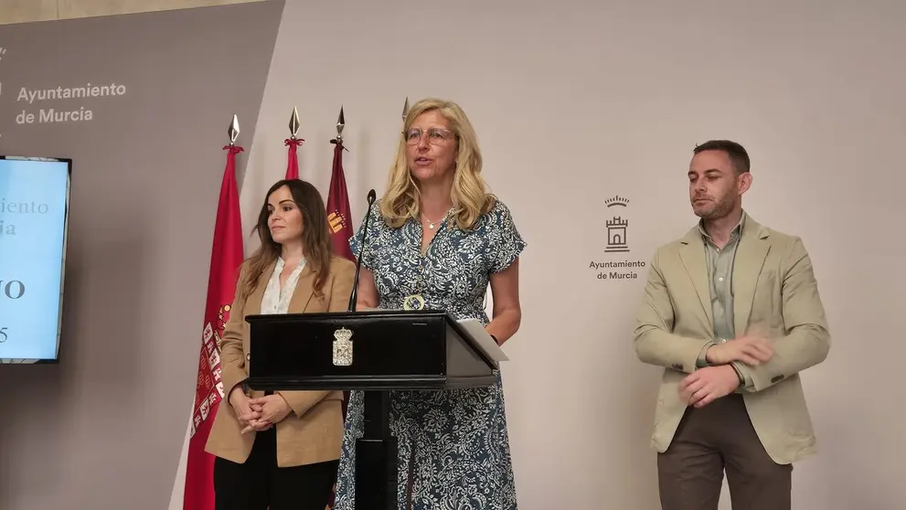Rueda de prensa posterior a la Junta de Gobierno del consistorio murciano. (Ayuntamiento de Murcia)