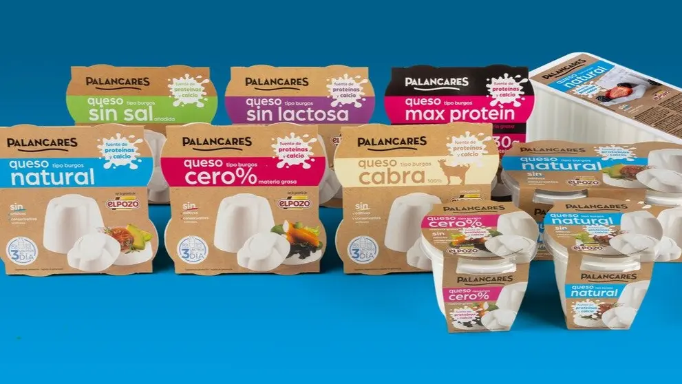 Gama de queso tipo Burgos de Palancares. (Palancares Alimentaci&oacute;n)