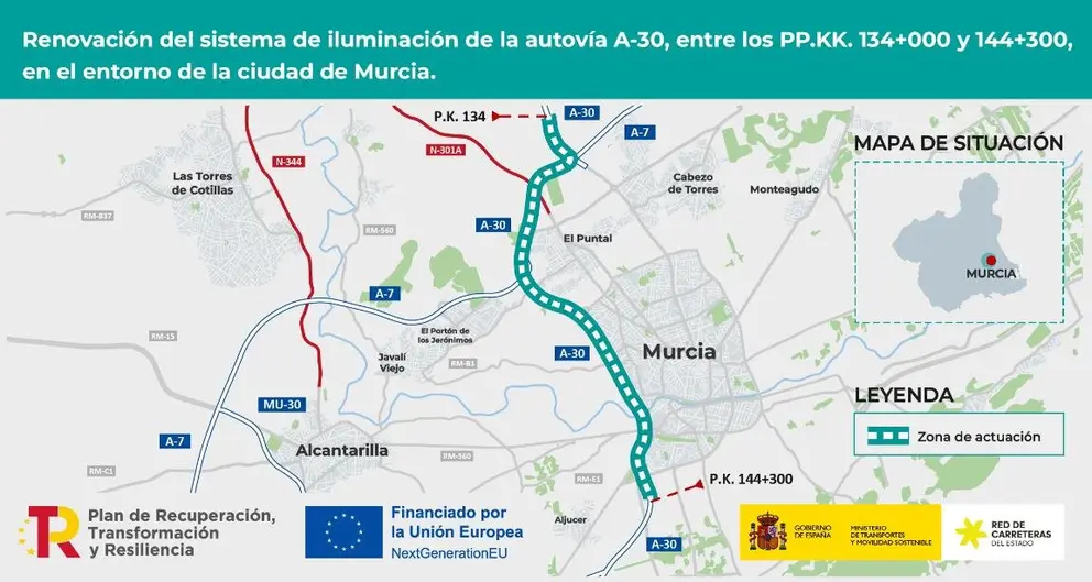 Mapa ilustrativo del proyecto. (Ministerio de Transportes)