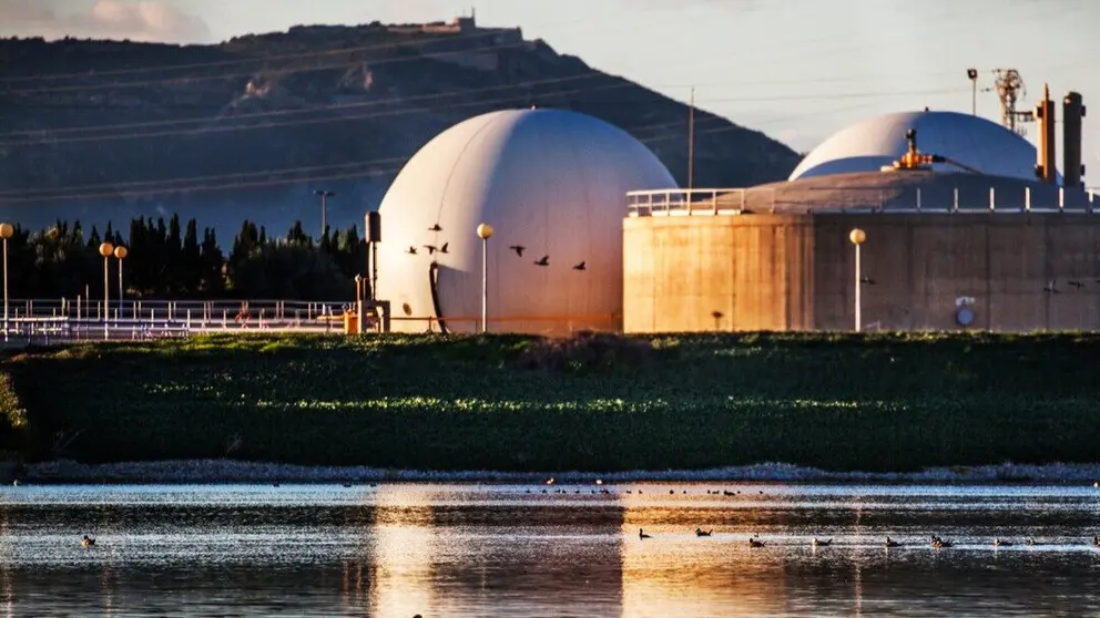 Imagen de la laguna EDAR en Cabezo Beaza de la compa&ntilde;&iacute;a. (Hidrogea)