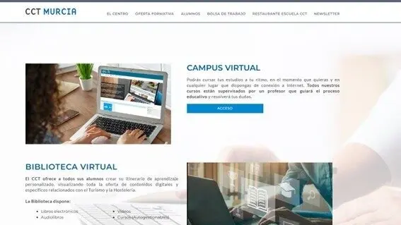 P&aacute;gina del CCT con su oferta formativa. (CARM)