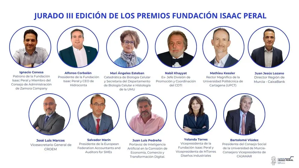 Miembros del jurado de los Premios Fundaci&oacute;n Isaac Peral a la Industria Regional. (Comp&aacute;s)