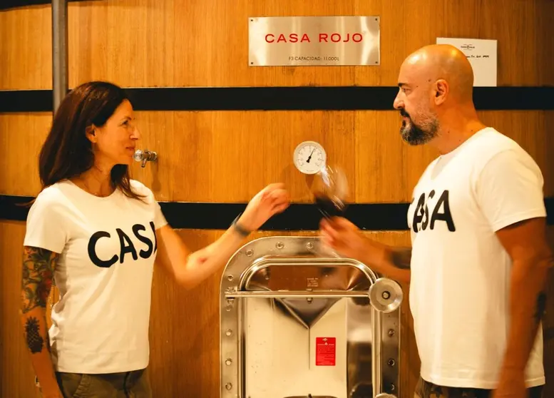 Foudres de fermentación de Minami, de bodegas Casa Rojo.