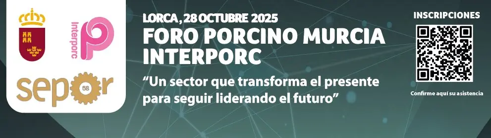 Cartel del &lsquo;Foro Porcino Murcia 2025&rsquo;. (Interporc)